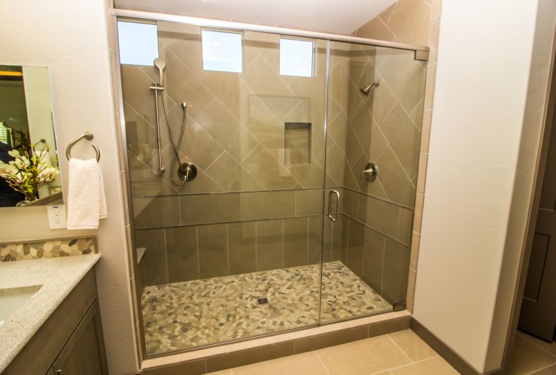 Glass-Enclosed Shower